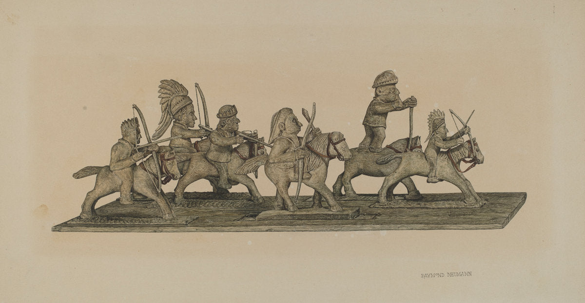 Indians by Raymond Neumann (American, active c. 1935), 16X12"(A3)Poster Print