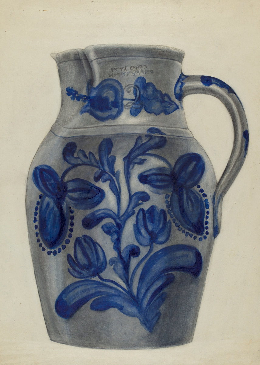 Pitcher by Hedwig Emanuel (American, active c. 1935), 16X12"(A3)Poster Print