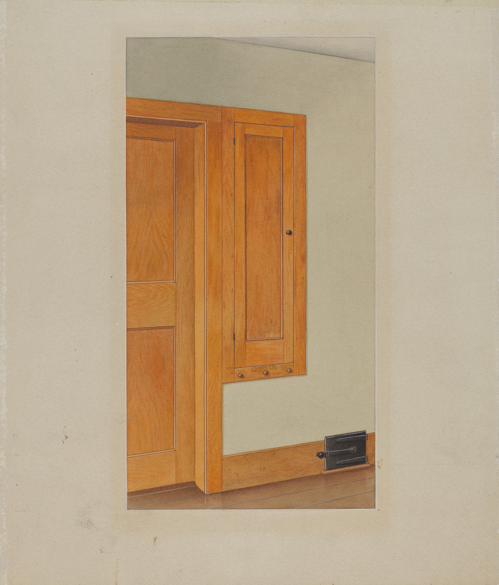 Shaker Cupboard by John W. Kelleher (American, active c. 1935), 16X12"(A3)Poster Print