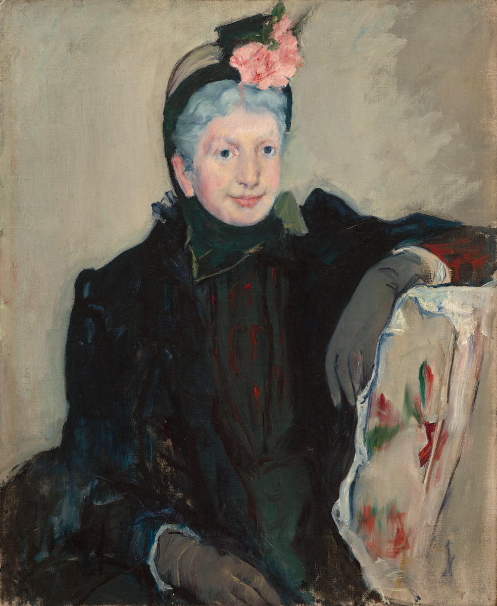 Portrait of an Elderly Lady by Mary Cassatt (American, 1844 - 1926), 16X12"(A3)Poster Print