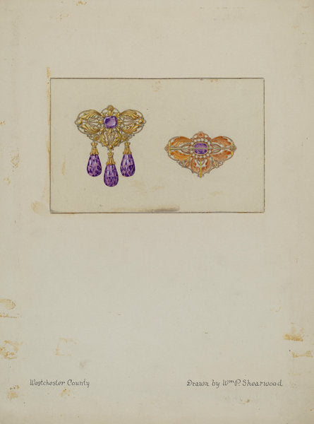 Brooch by William P. Shearwood (American, active c. 1935), 16X12"(A3)Poster Print