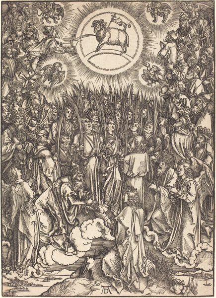 The Adoration of the Lamb by Albrecht Dürer (German, 1471 - 1528), 16X12"(A3)Poster Print