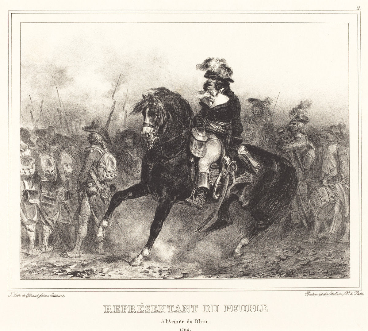 Representant du Peuple (Representative of thePeople) by Auguste Raffet (French, 1804 - 1860), 16X12"(A3)Poster Print