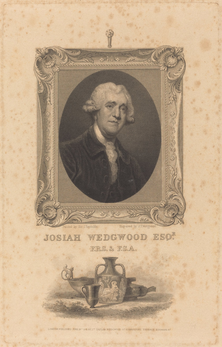 Josiah Wedgewood, Esq. by John Taylor Wedgwood after Sir Joshua Reynolds (British, c. 1783 - 1856), 16X12"(A3)Poster Print