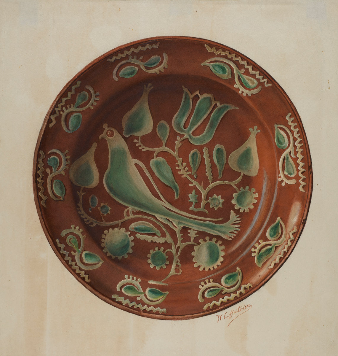 Plate by William L. Antrim (American, active c. 1935), 16X12"(A3)Poster Print