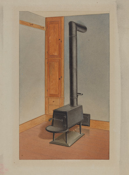Shaker Stove/Built-in Closet by John W. Kelleher (American, active c. 1935), 16X12"(A3)Poster Print