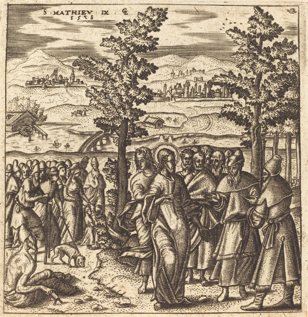 If I only Touch His Garments, I shall be Made Well by Léonard Gaultier (French, 1561 - 1641), 16X12"(A3)Poster Print