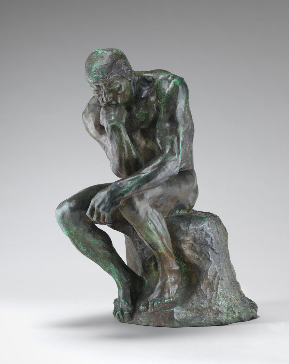 The Thinker (Le Penseur) by Auguste Rodin (French, 1840 - 1917), 16X12"(A3)Poster Print