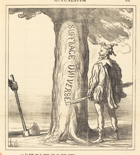 La hache qui le coupera n'est pas encore trempée by Honoré Daumier (French, 1808 - 1879), 16X12"(A3)Poster Print