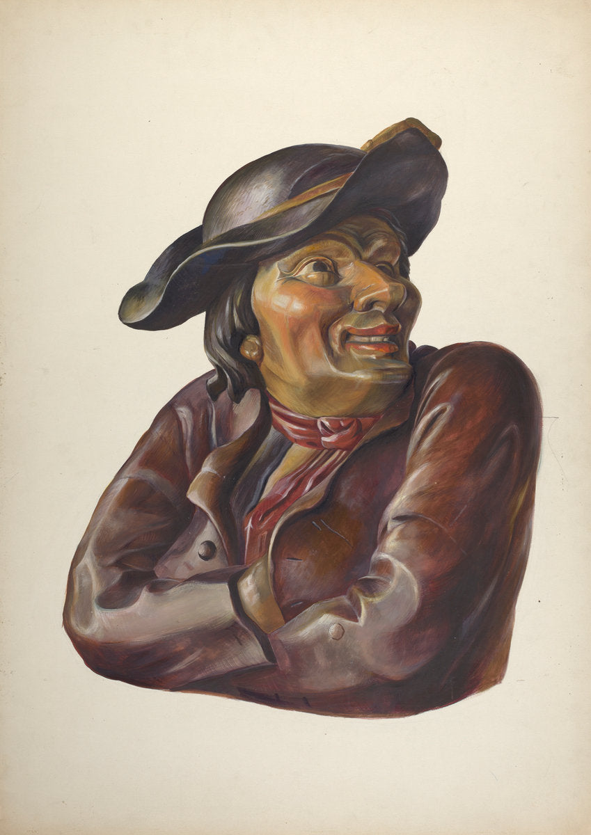 Tavern Bust by Walter Hochstrasser (American, active c. 1935), 16X12"(A3)Poster Print