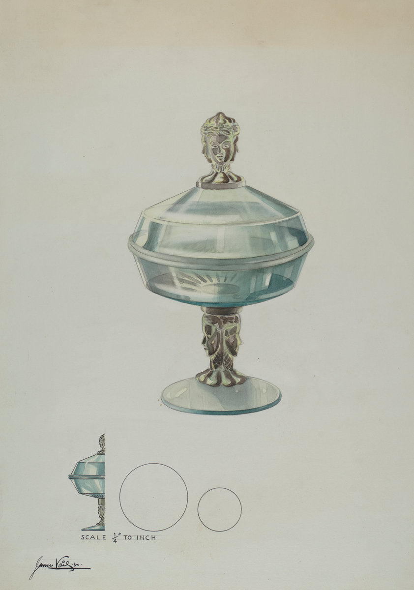 Covered Compote by James Vail (American, active c. 1935), 16X12"(A3)Poster Print