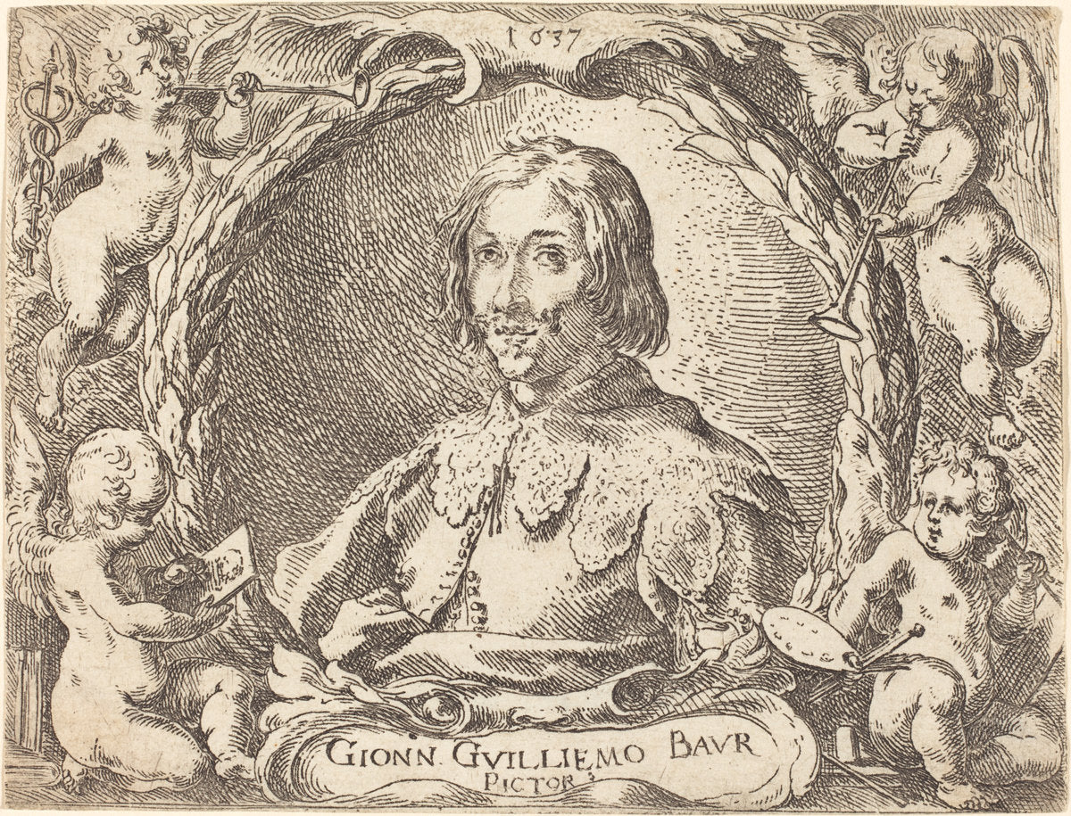 Capricci di varie battaglie (Frontispiece) by Johann Wilhelm Baur (German, 1607 - 1641), 16X12"(A3)Poster Print