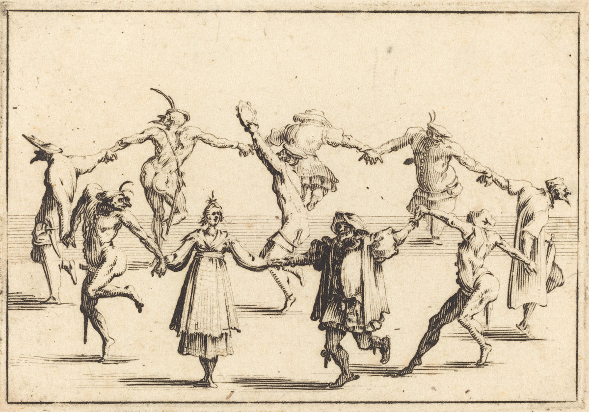 The Dance by Jacques Callot (French, 1592 - 1635), 16X12"(A3)Poster Print