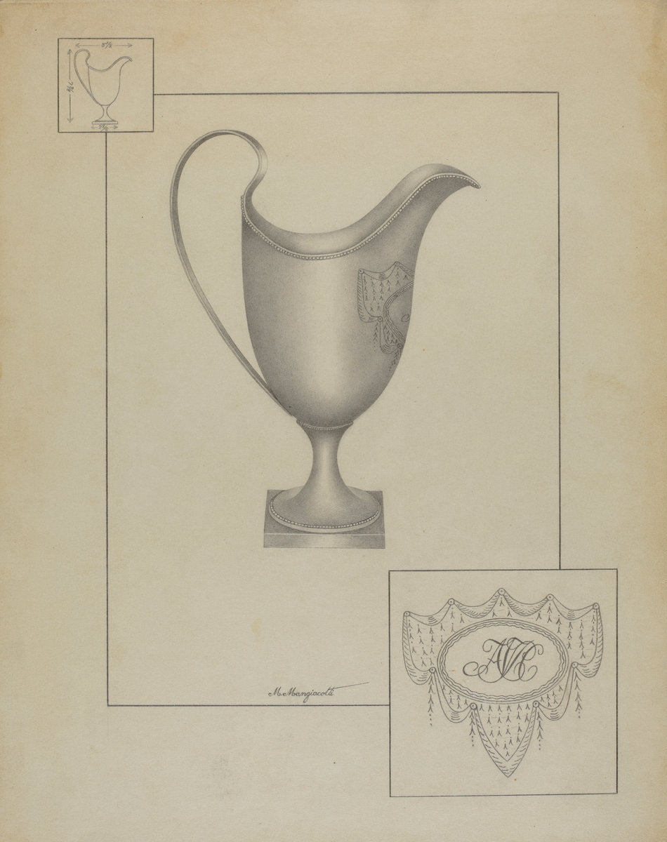 Silver Creamer by Matthew Mangiacotti (American, active c. 1935), 16X12"(A3)Poster Print