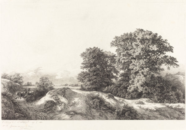 Oaks in the Vaux de Cernay by Eugène Bléry (French, 1805 - 1887), 16X12"(A3)Poster Print