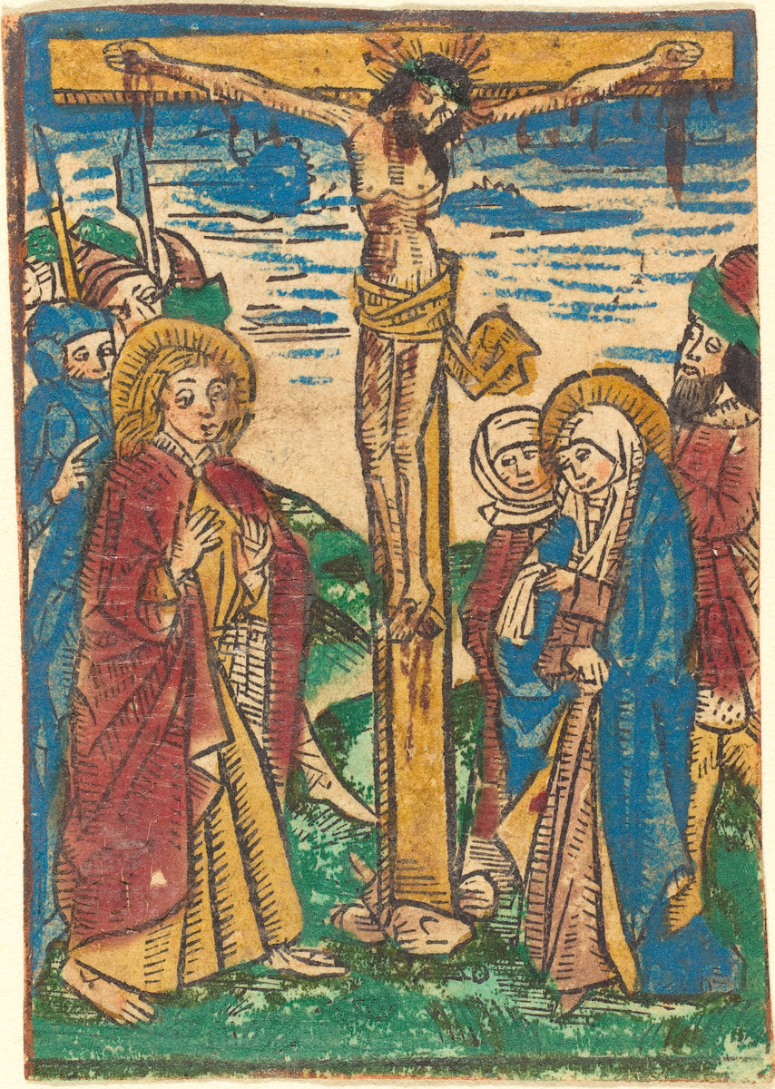 c. 1490 by German 15th Century (The Crucifixion), 16X12"(A3)Poster Print