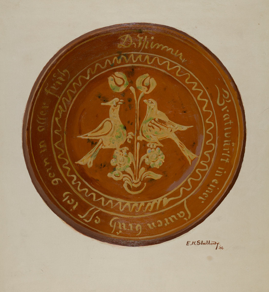 Plate by Eugene Shellady (American, active c. 1935), 16X12"(A3)Poster Print
