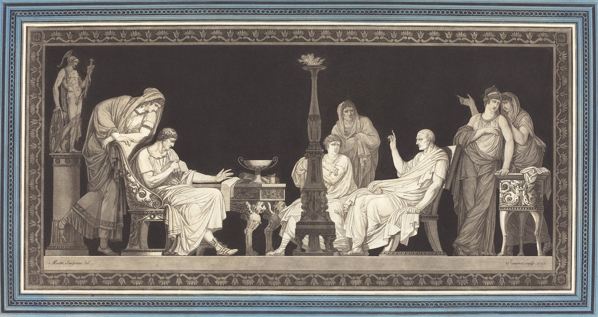 The Catiline Conspiracy by Jean-François Janinet after Jean-Guillaume Moitte (French, 1752 - 1814), 16X12"(A3)Poster Print