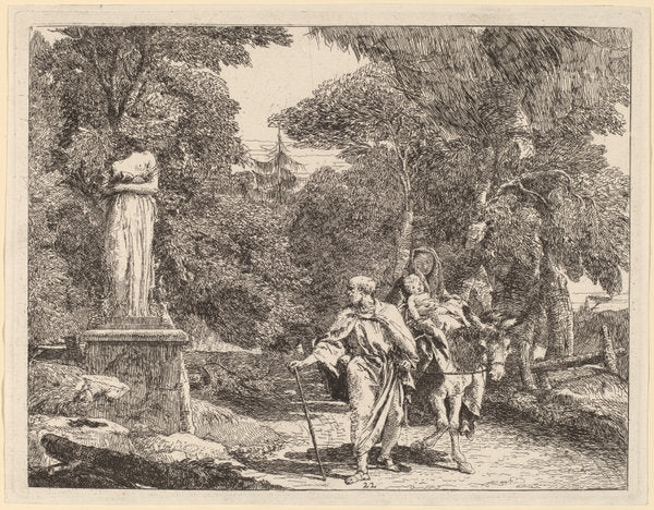 The Episode of the Falling Idol by Giovanni Domenico Tiepolo (Italian, 1727 - 1804), 16X12"(A3)Poster Print