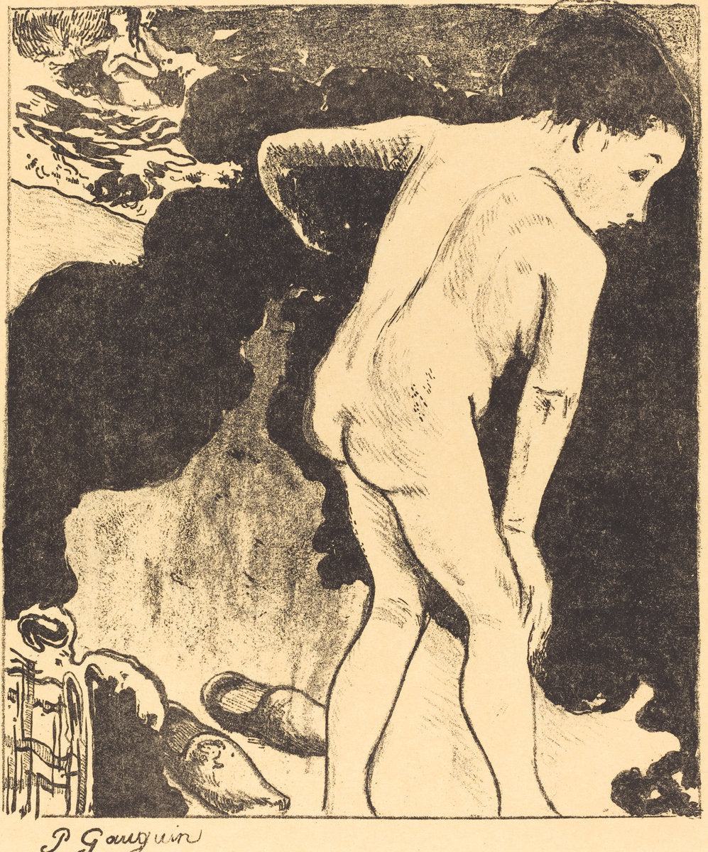 Bathers in Brittany (Baigneuses Bretonnes) by Paul Gauguin (French, 1848 - 1903), 16X12"(A3)Poster Print