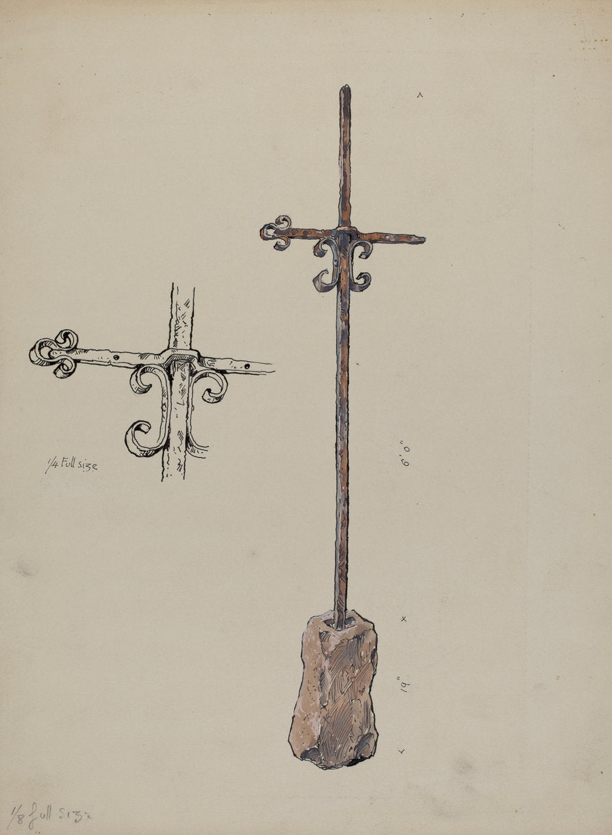 Portion of Original Weather Vane by Geoffrey Holt (American, active c. 1935), 16X12"(A3)Poster Print