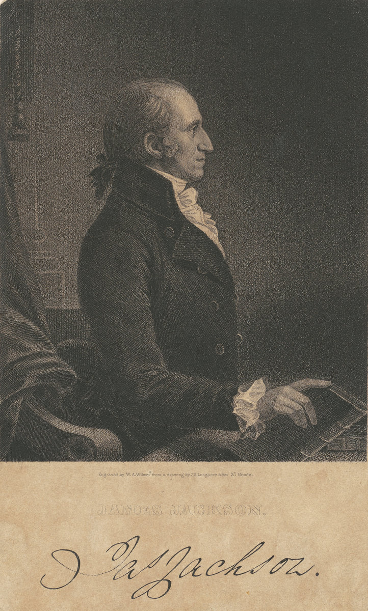 James Jackson by James B. Longacre, after Charles Balthazar Julien Févret de Saint-Mémin, William A. Wilmer engraver (American, c. 1820 - 1855), 16X12"(A3)Poster Print