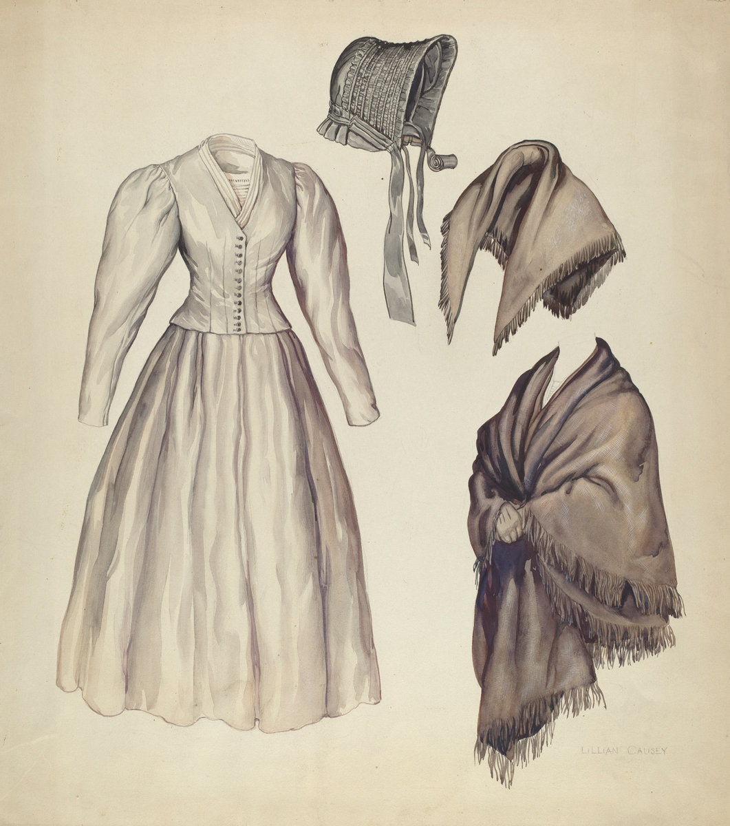 Dress by Lillian Causey (American, active c. 1935), 16X12"(A3)Poster Print