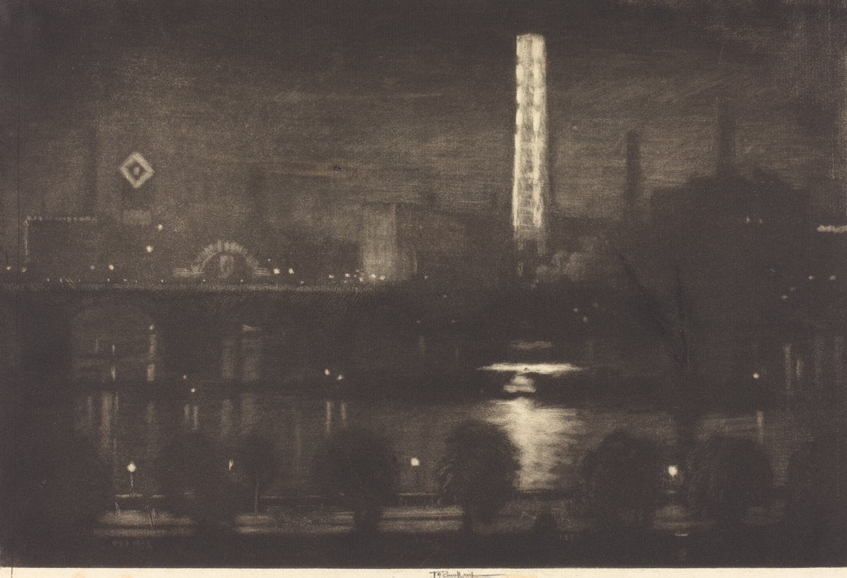 London Night, Whiskey and Tea by Joseph Pennell (American, 1857 - 1926), 16X12"(A3)Poster Print