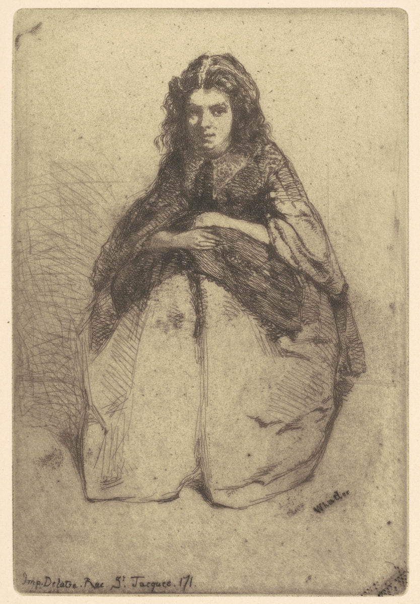 Fumette by James McNeill Whistler (American, 1834 - 1903), 16X12"(A3)Poster Print