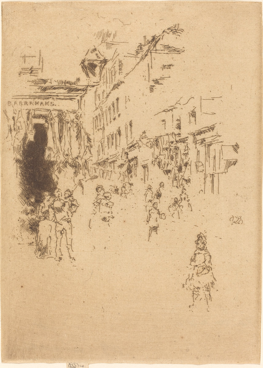 Cutler Street, Hounsditch by James McNeill Whistler (American, 1834 - 1903), 16X12"(A3)Poster Print