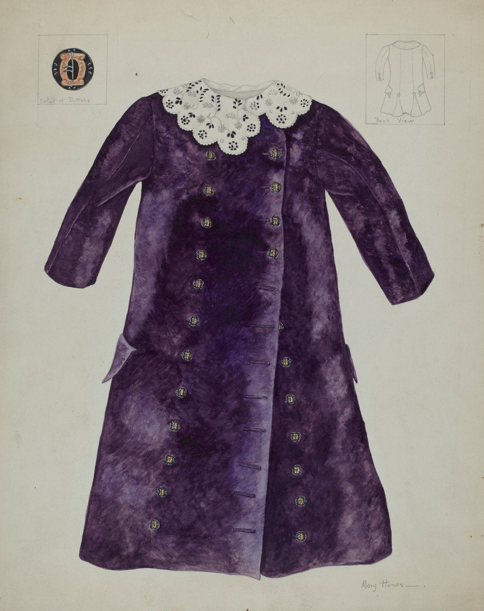 Child's Coat by Mary E. Humes (American, active c. 1935), 16X12"(A3)Poster Print