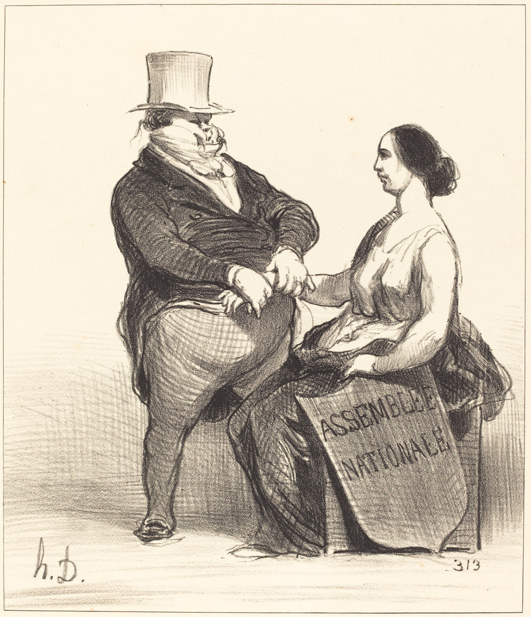 Docteur... je ne suis pas aussi malade... by Honoré Daumier (French, 1808 - 1879), 16X12"(A3)Poster Print