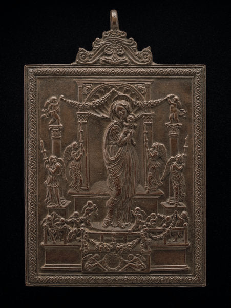 c. 1475 by Probably Ferrarese 15th Century (The Virgin & Child with Angels), 16X12"(A3)Poster Print