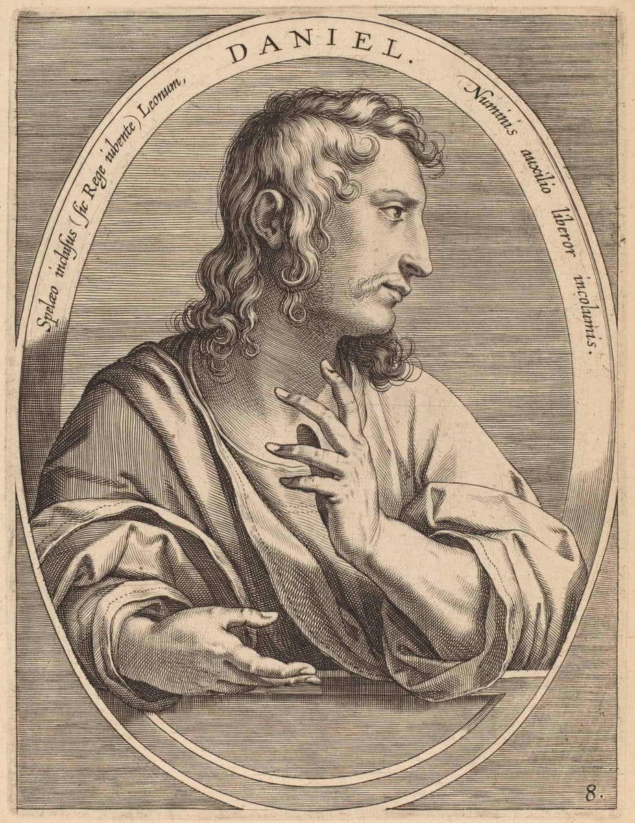 Daniel by Theodor Galle after Jan van der Straet (Flemish, c. 1571 - 1633), 16X12"(A3)Poster Print