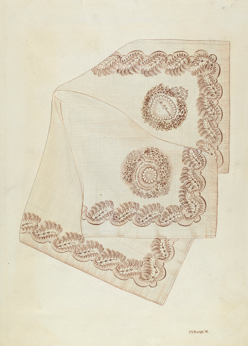 Neckerchief by Irene M. Burge (American, active c. 1935), 16X12"(A3)Poster Print