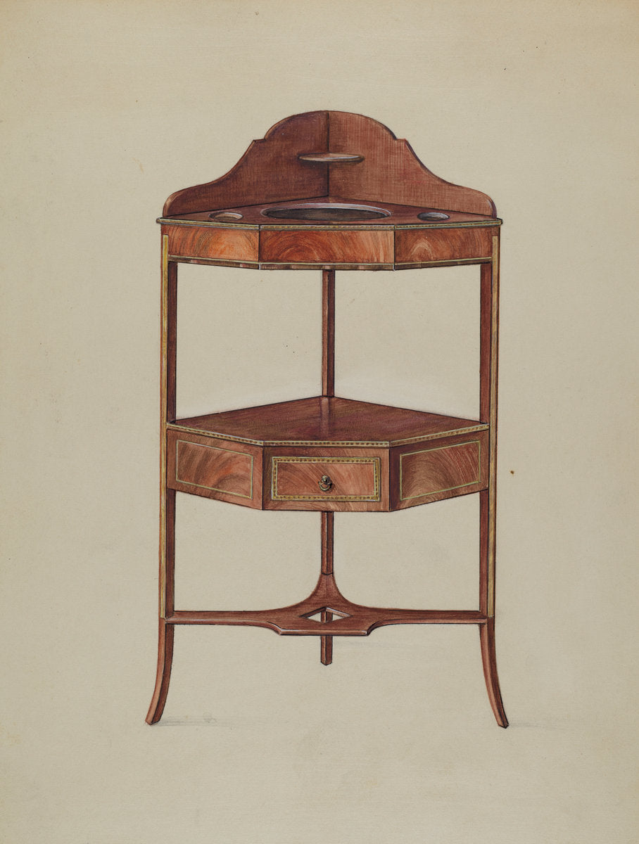 Corner Wash-stand by Bernard Gussow (American, active c. 1935), 16X12"(A3)Poster Print