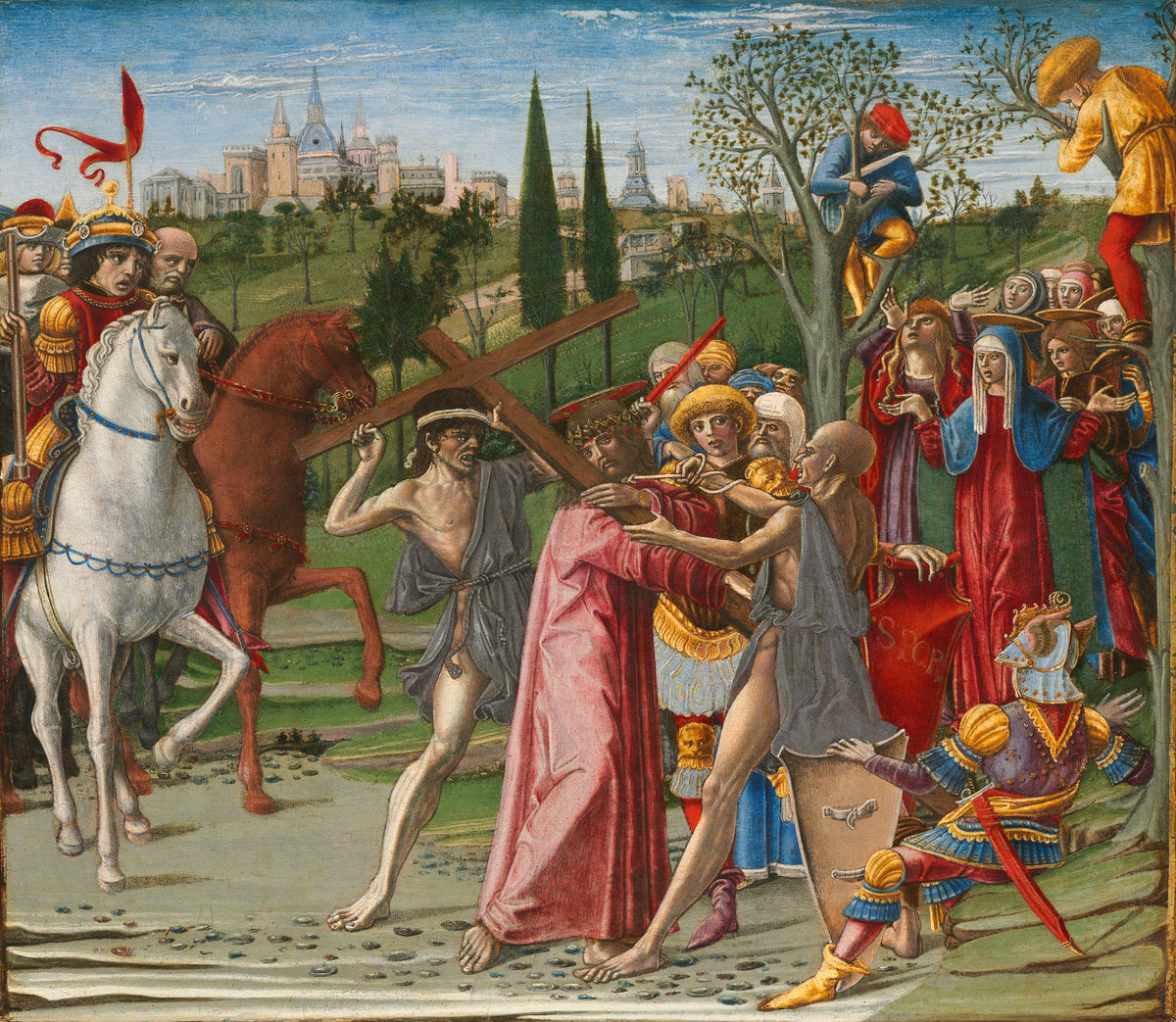 Christ Carrying the Cross by Benvenuto di Giovanni (Sienese, 1436 - before 1517), 16X12"(A3)Poster Print