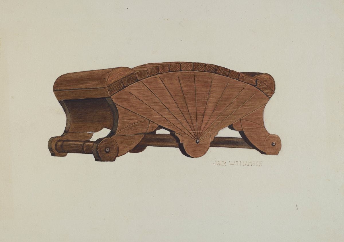 Footstool by Jack Williamson (American, active c. 1935), 16X12"(A3)Poster Print