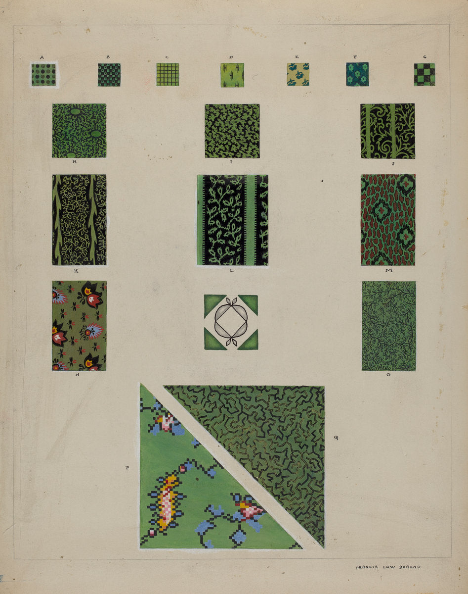 Quilt (Detail) by Francis Law Durand (American, active c. 1935), 16X12"(A3)Poster Print