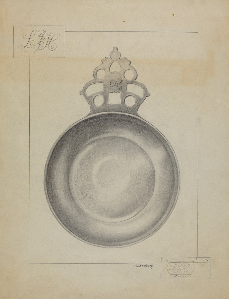 Silver Porringer by Joseph Rothenberg (American, active c. 1935), 16X12"(A3)Poster Print