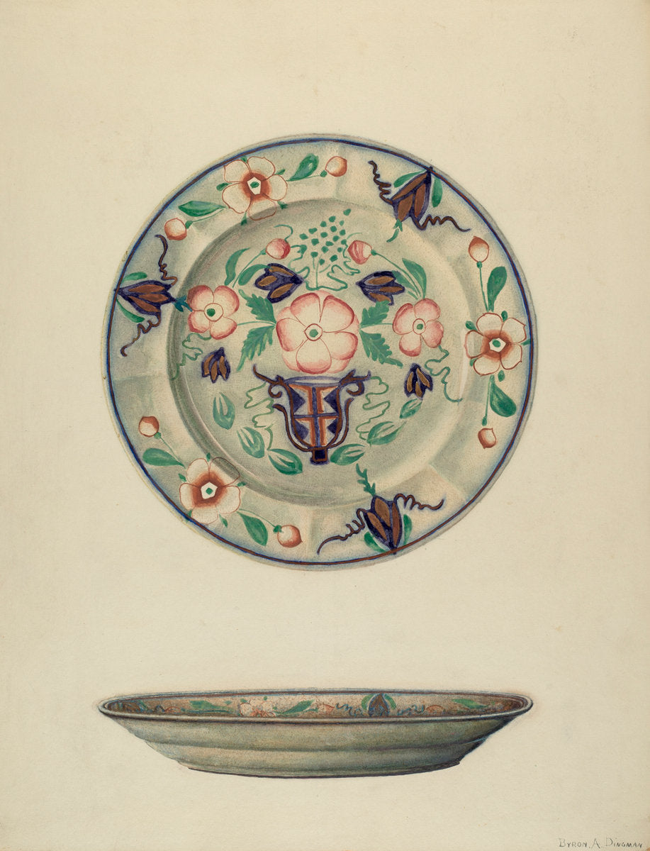 Plate by Byron Dingman (American, active c. 1935), 16X12"(A3)Poster Print