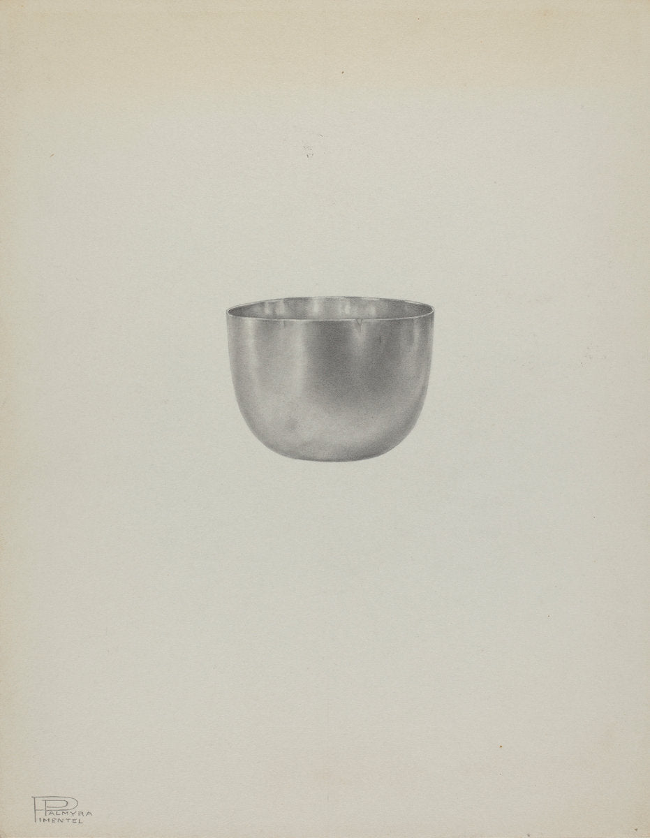 Silver Tumbler Cup by Palmyra Pimentel (American, active c. 1935), 16X12"(A3)Poster Print
