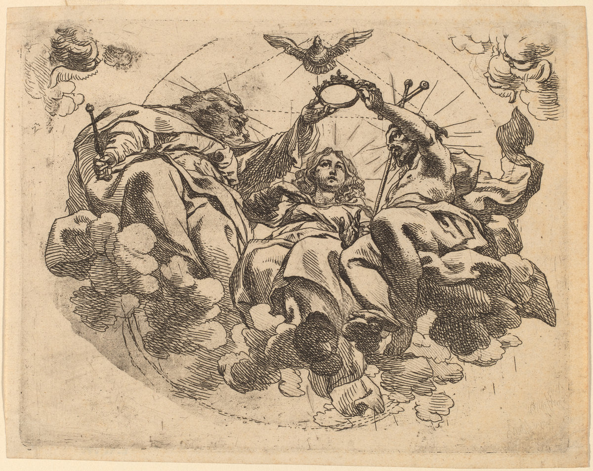 Coronation of the Virgin by Cornelis Schut I (Flemish, 1597 - 1655), 16X12"(A3)Poster Print