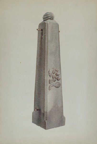 Gate Post by Edward DiGennero (American, active c. 1935), 16X12"(A3)Poster Print