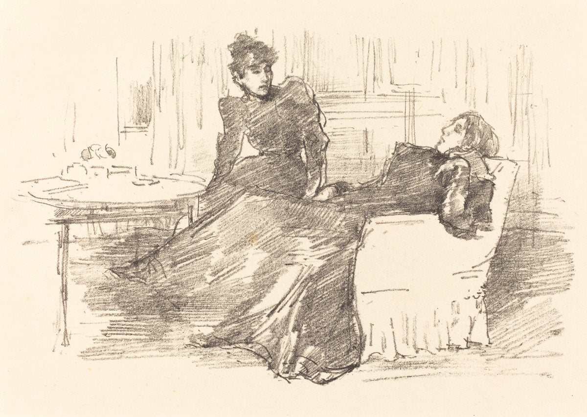 The Sisters by James McNeill Whistler (American, 1834 - 1903), 16X12"(A3)Poster Print