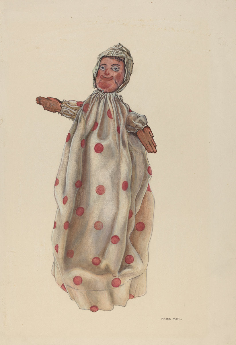 Child of Punch and Judy by Dorothy Harris (American, active c. 1935), 16X12"(A3)Poster Print