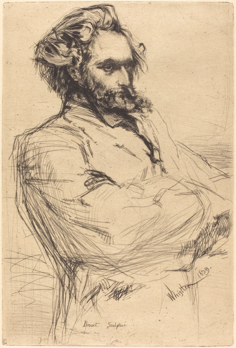 Drouet by James McNeill Whistler (American, 1834 - 1903), 16X12"(A3)Poster Print