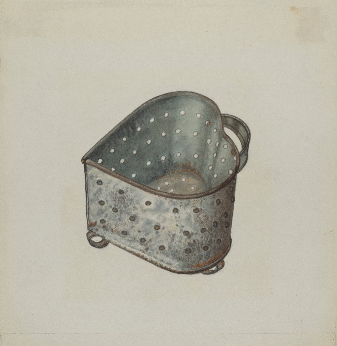 Pa. German Cheese Strainer by Luther D. Wenrich (American, active c. 1935), 16X12"(A3)Poster Print