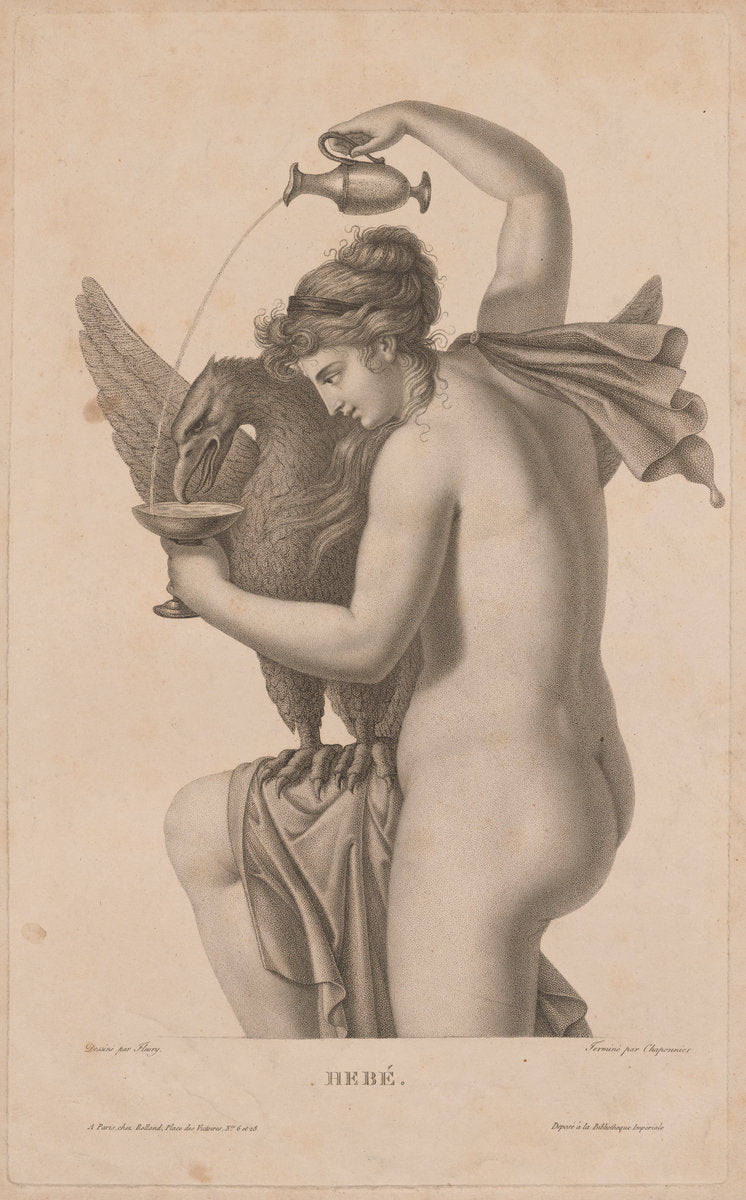 Hebé by Alexandre Chaponnier (French, 1753 - 1830?), 16X12"(A3)Poster Print