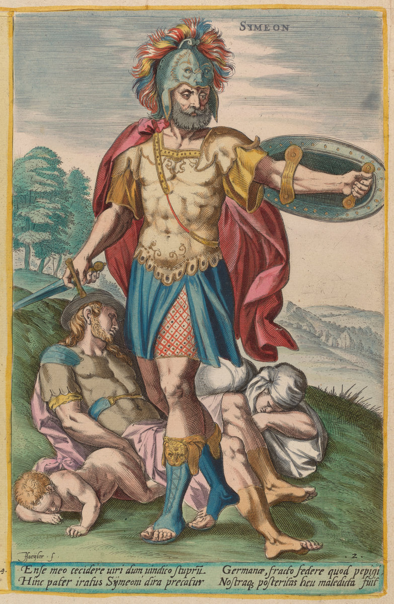 Simeon by Jan Sadeler I after Crispen van den Broecke (Flemish, 1550 - 1600), 16X12"(A3)Poster Print